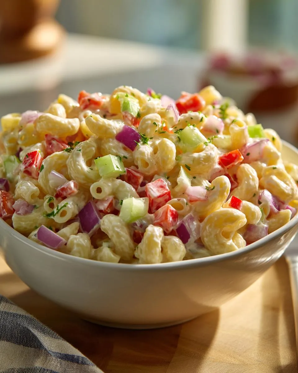 Healthy Classic Macaroni Pasta Salad - detail 2