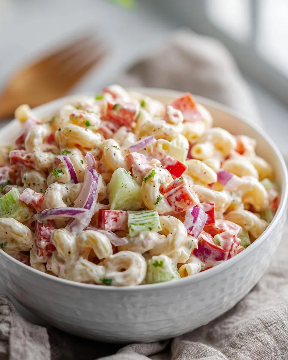 Healthy Classic Macaroni Pasta Salad - detail 3