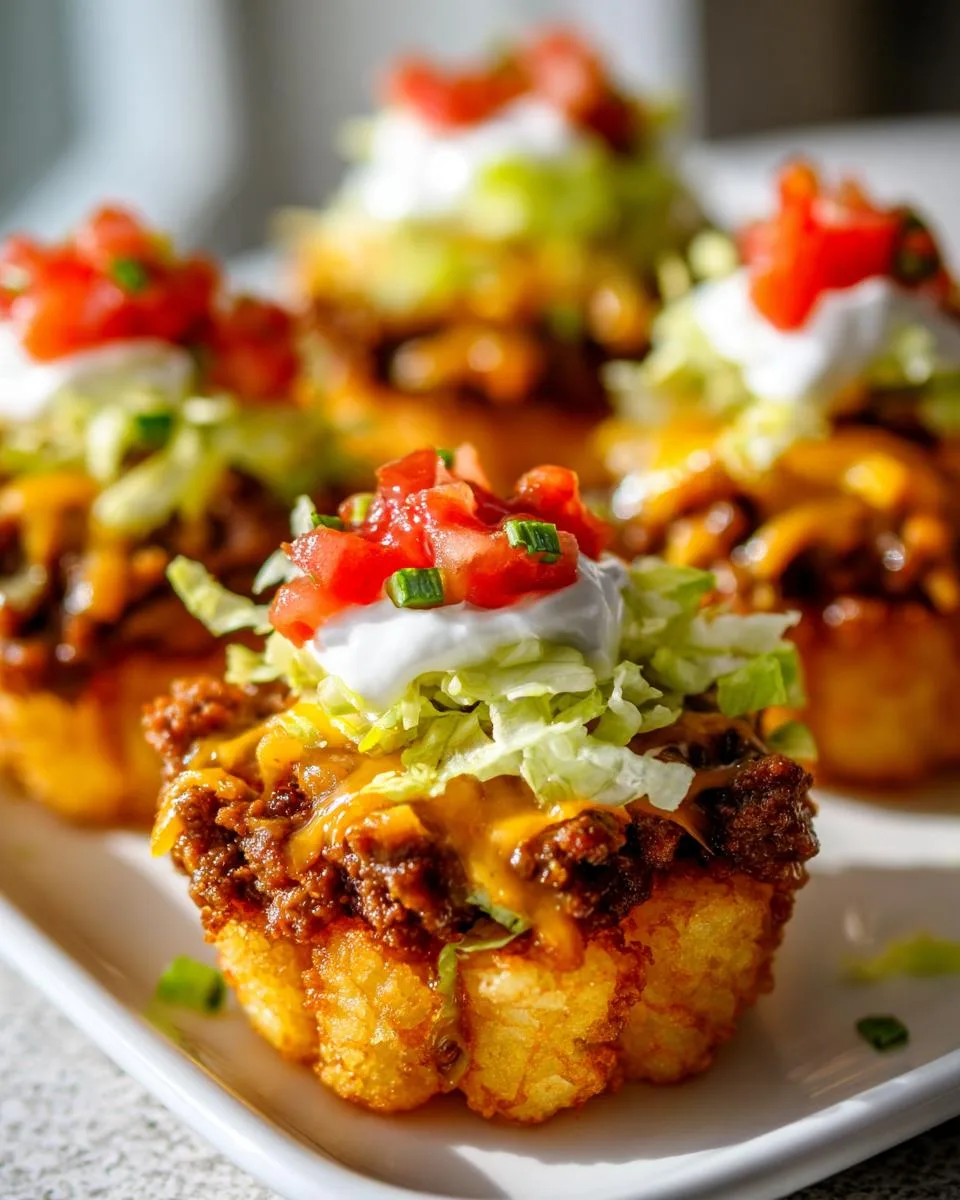 Loaded Tater Tot Taco Cups - detail 2