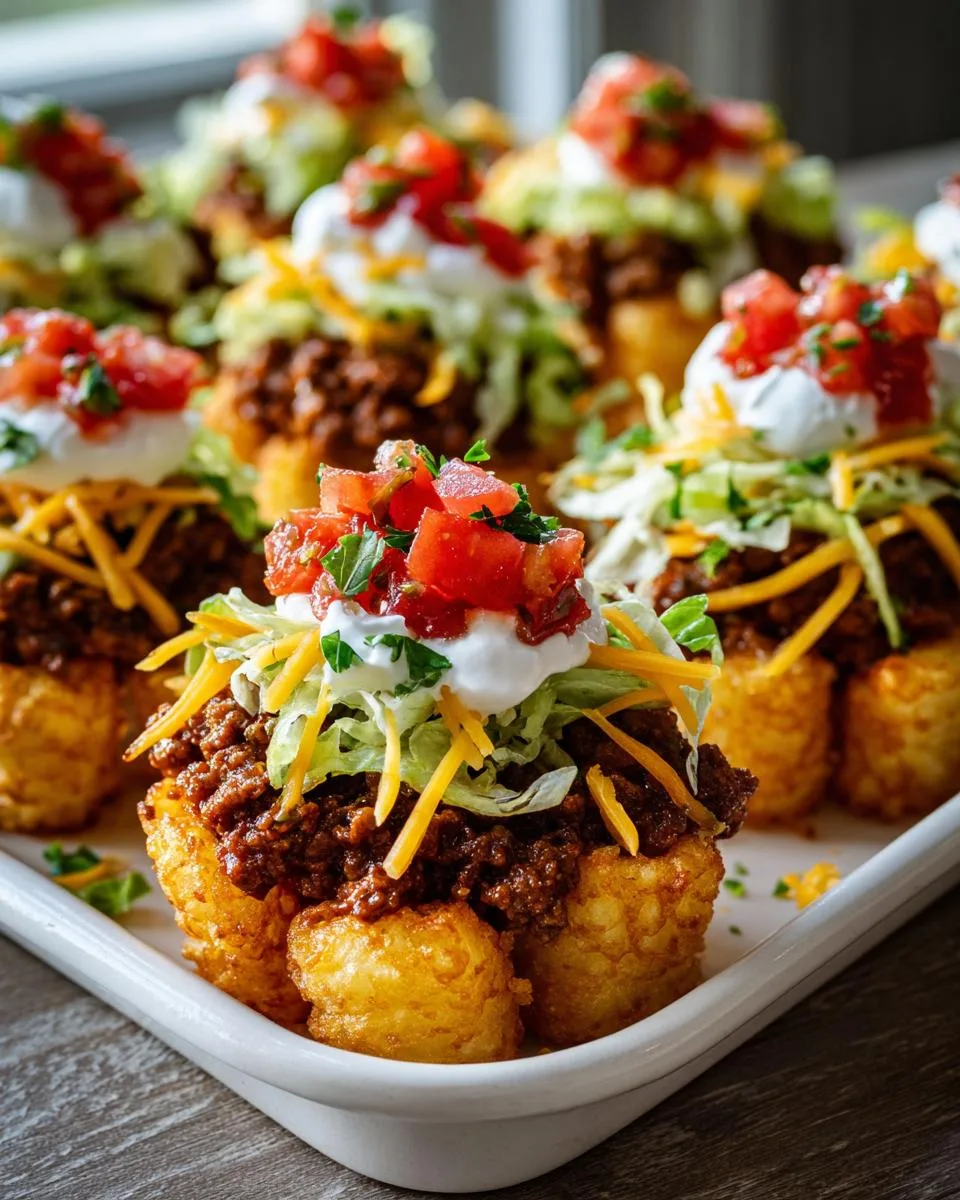 Loaded Tater Tot Taco Cups - detail 4