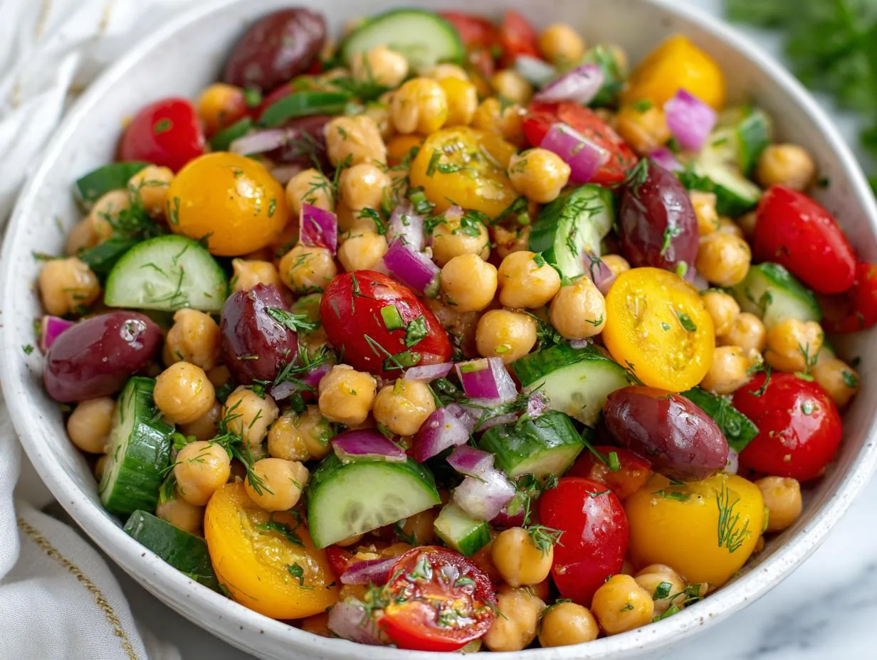 15-Minute Mediterranean Chickpea Salad That’s Insanely Delicious
