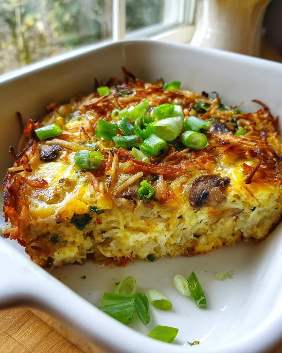 Mushroom Cheddar Egg Bake - detail 3