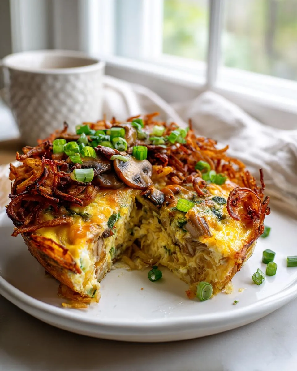 Mushroom Cheddar Egg Bake - detail 4