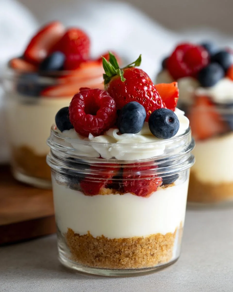 No Bake Berry Cheesecake Cups - detail 2