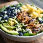 Pineapple Avocado Chicken Salad Bowl