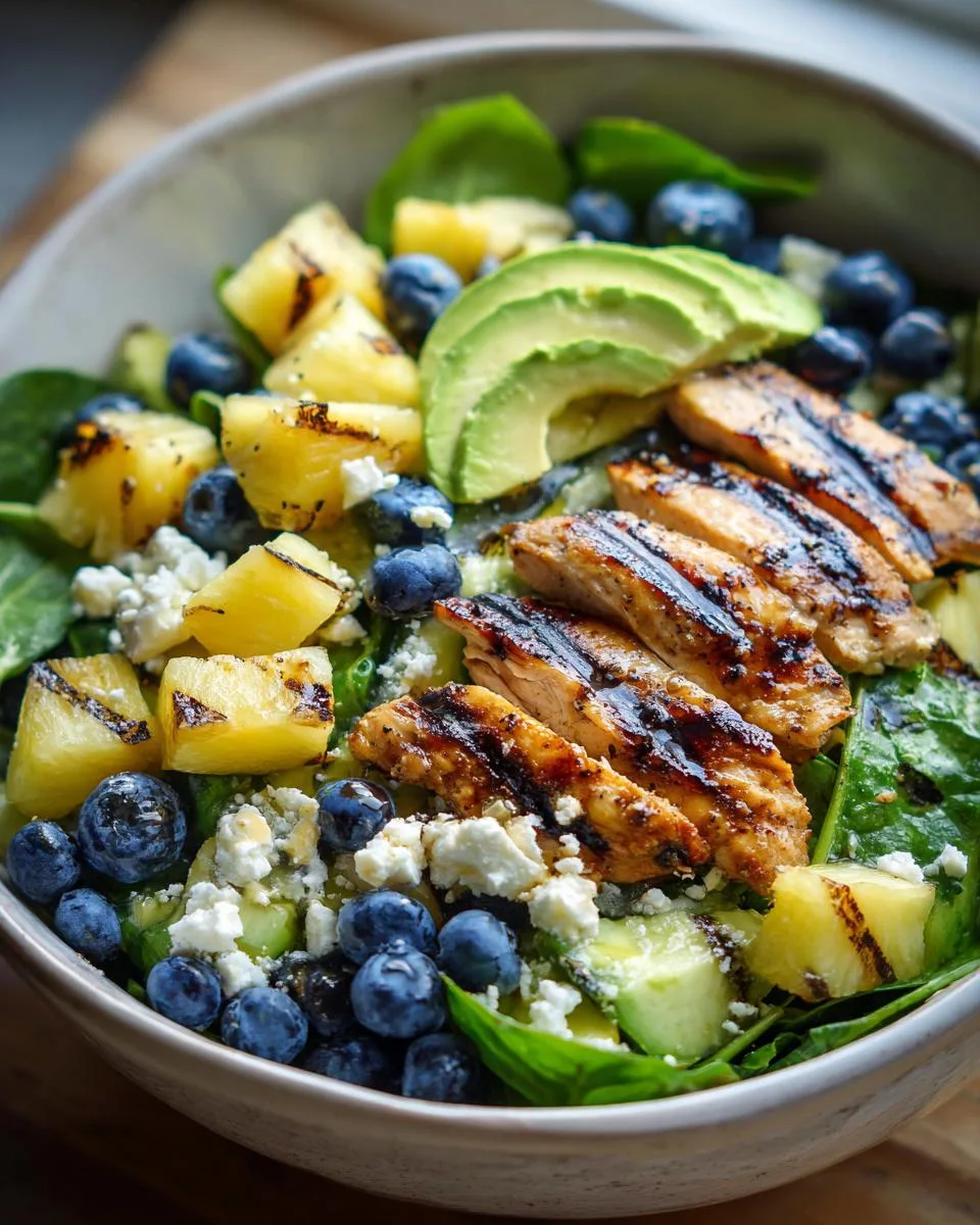 Pineapple Avocado Chicken Salad Bowl - detail 2