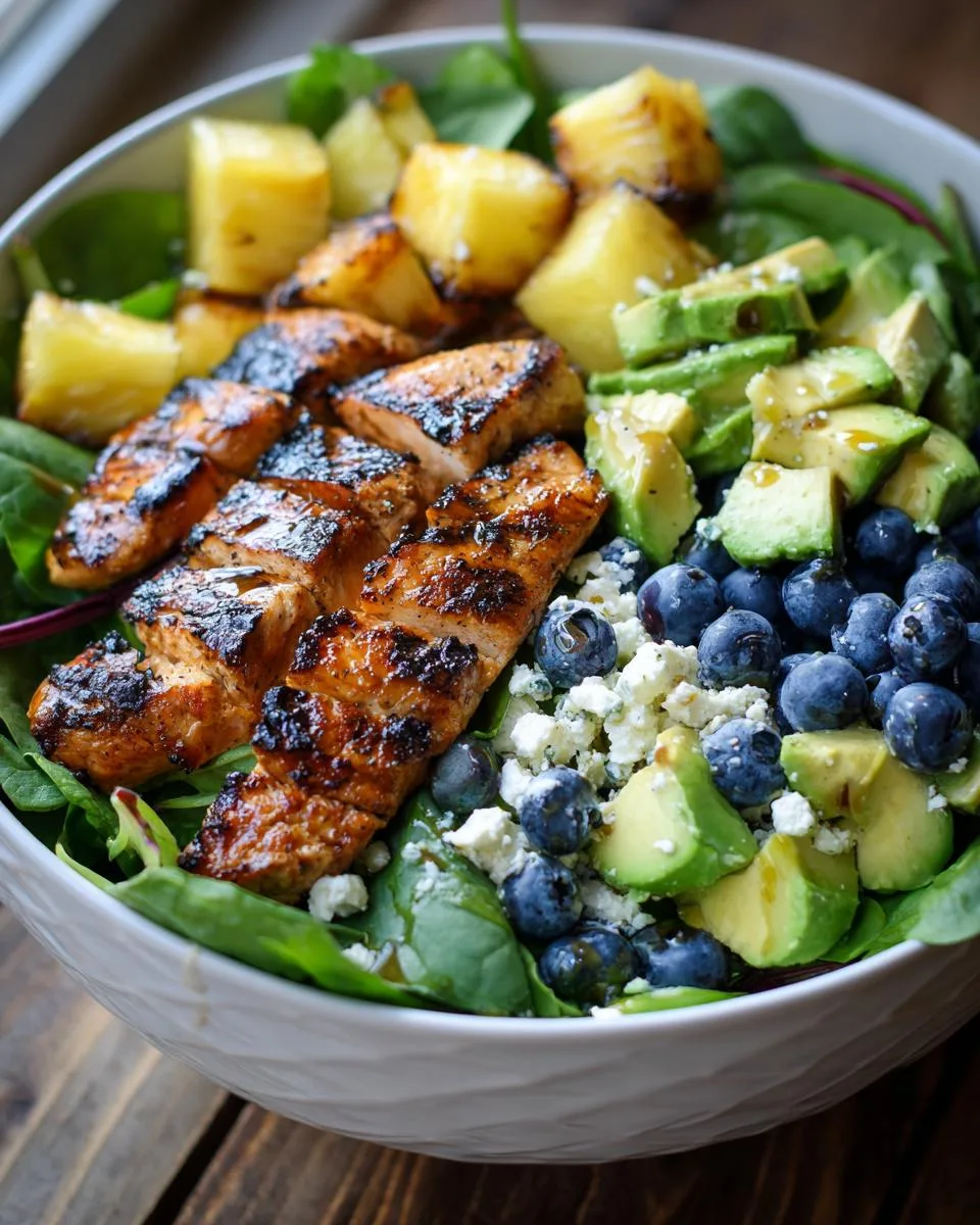 Pineapple Avocado Chicken Salad Bowl - detail 3
