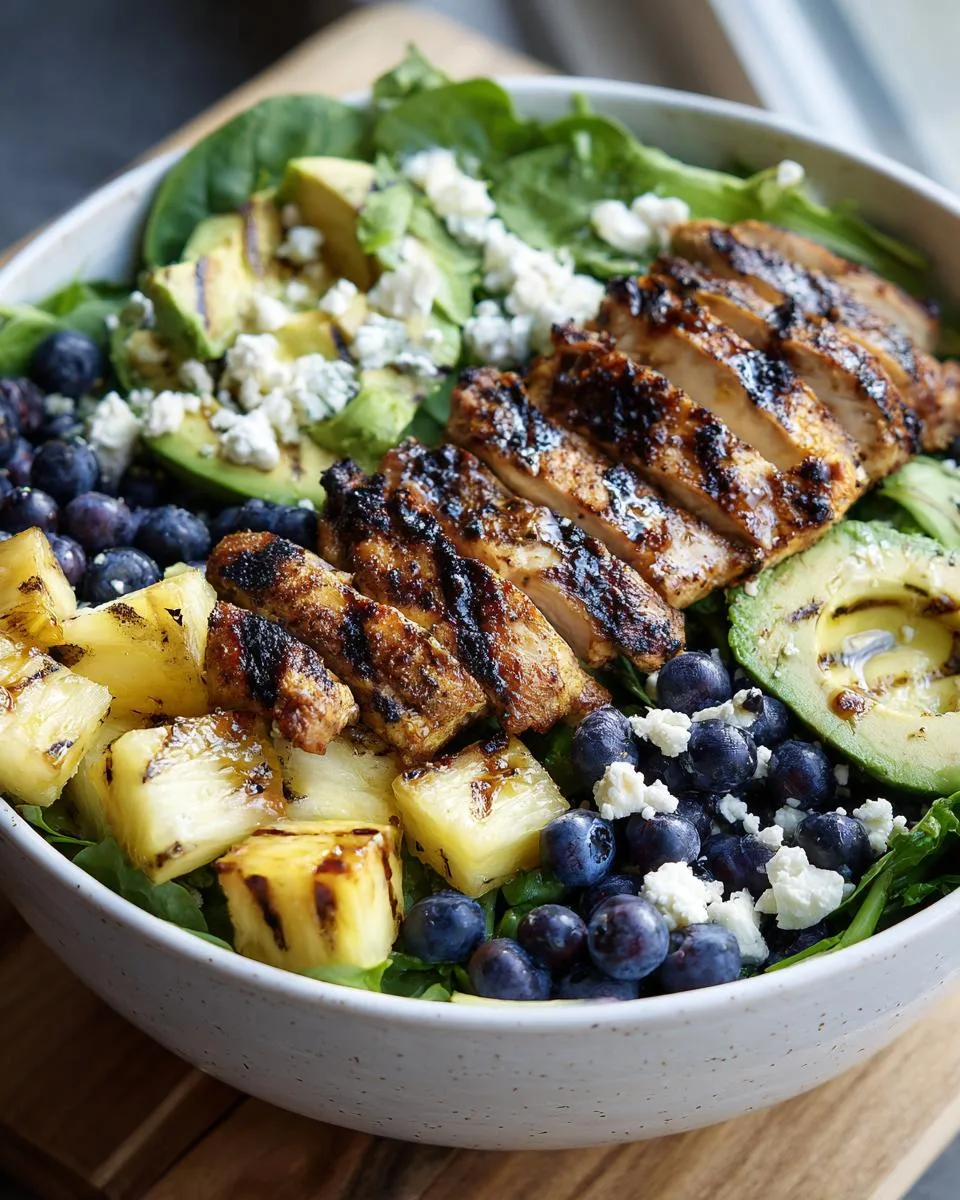 Pineapple Avocado Chicken Salad Bowl - detail 4