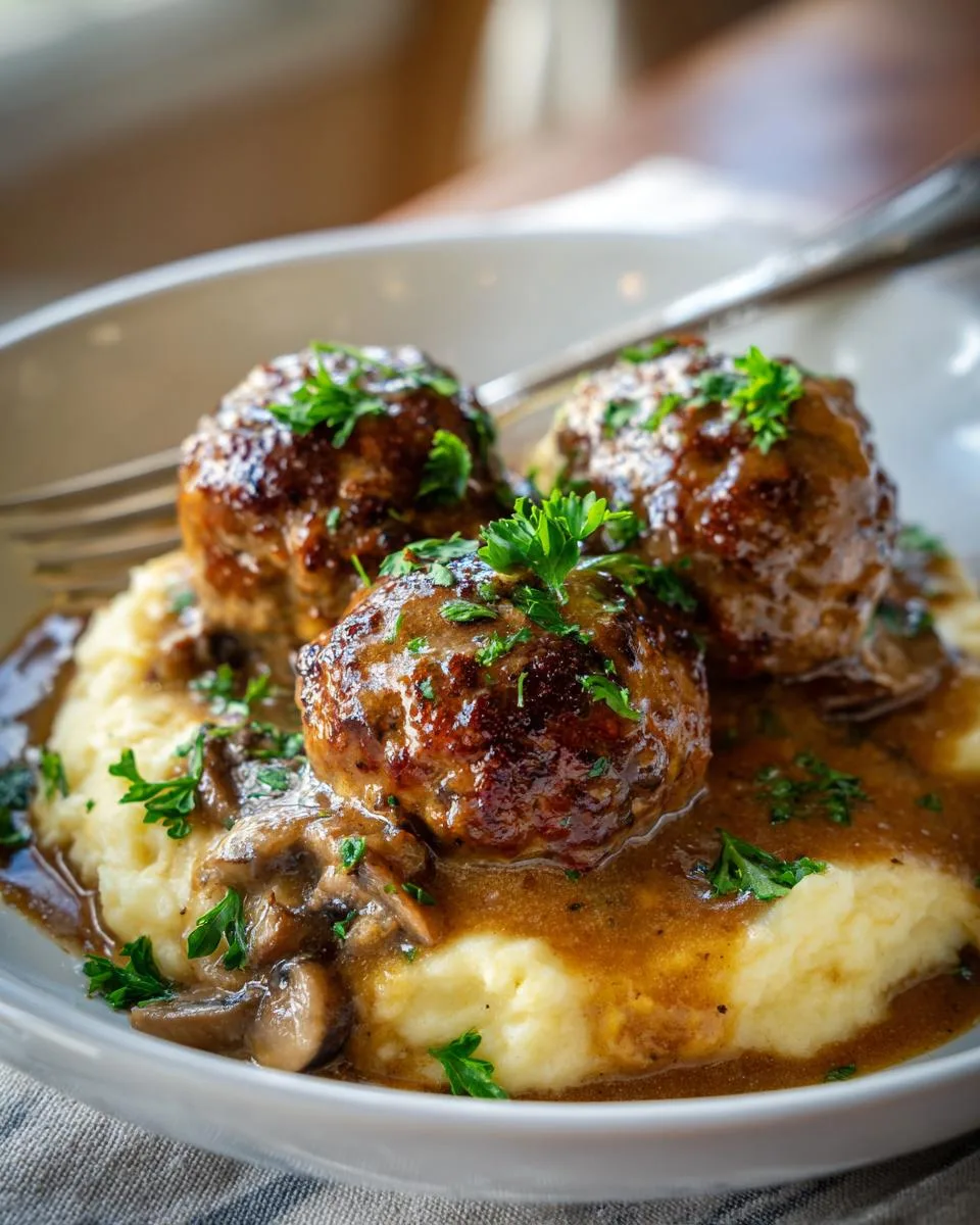 Salisbury Steak Meatballs - detail 2