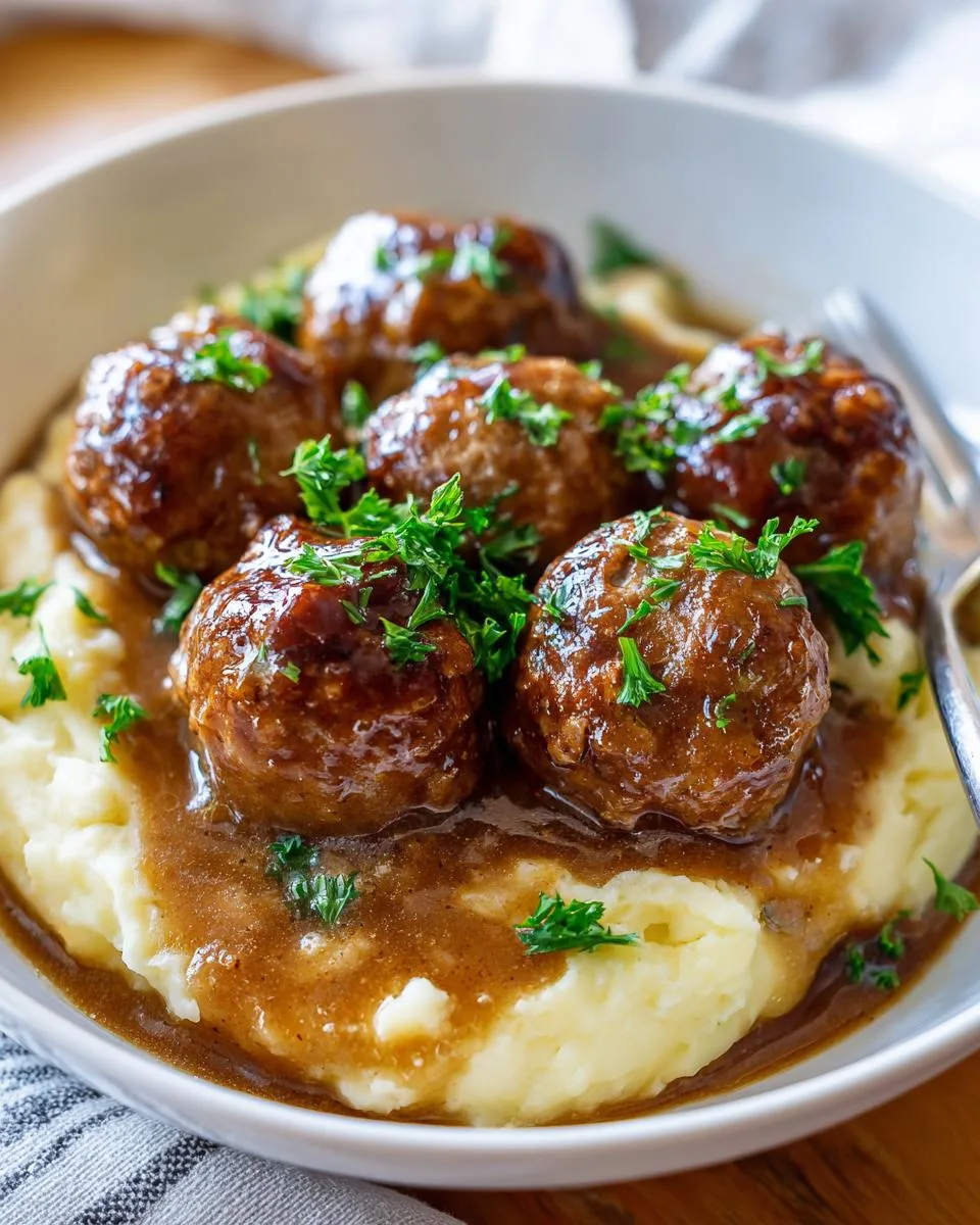 Salisbury Steak Meatballs - detail 3