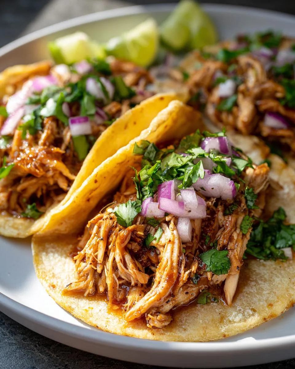 Slow Cooker Shredded Chicken Tacos - detail 3