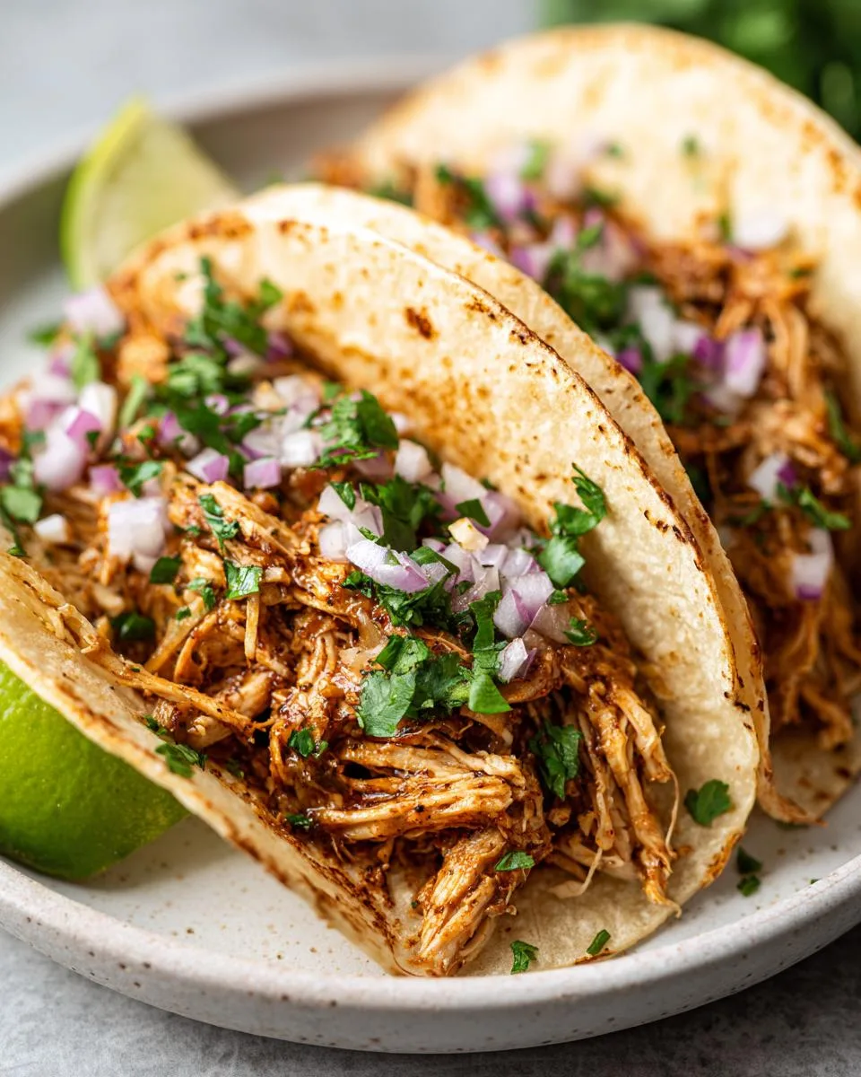 Slow Cooker Shredded Chicken Tacos - detail 4