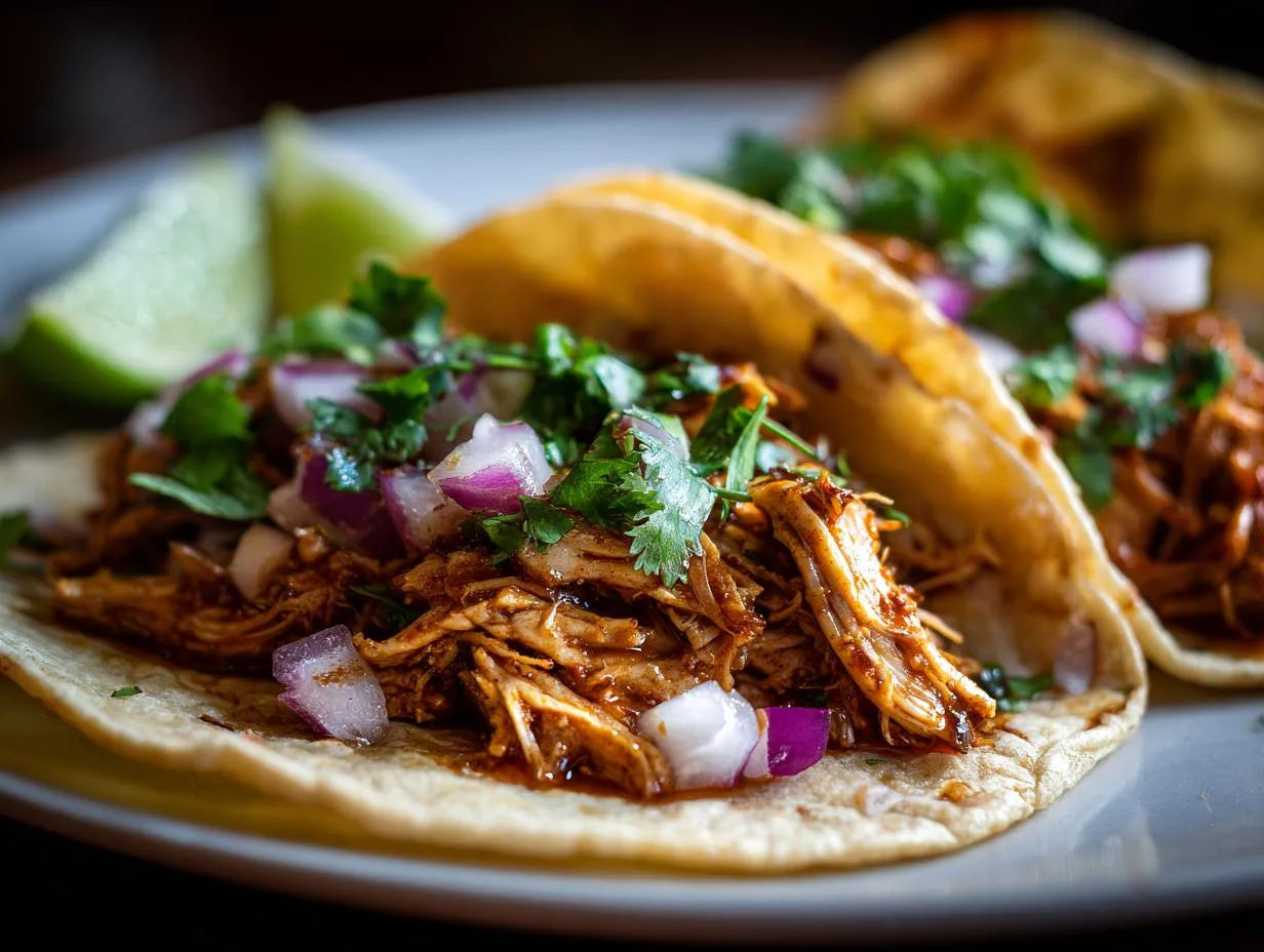 Juicy Slow Cooker Shredded Chicken Tacos in 3 Easy Steps