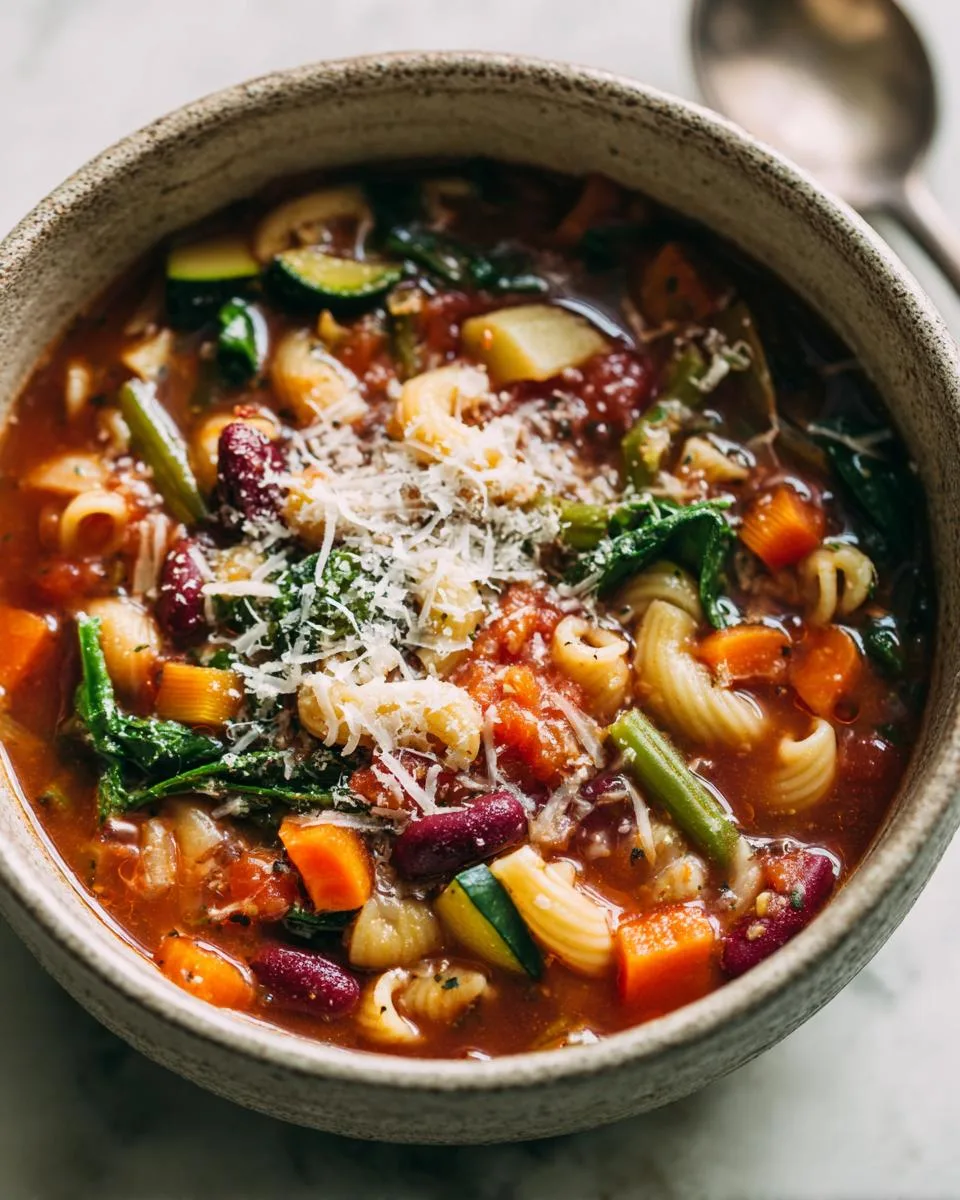 Slow Cooker Vegetarian Minestrone - detail 2
