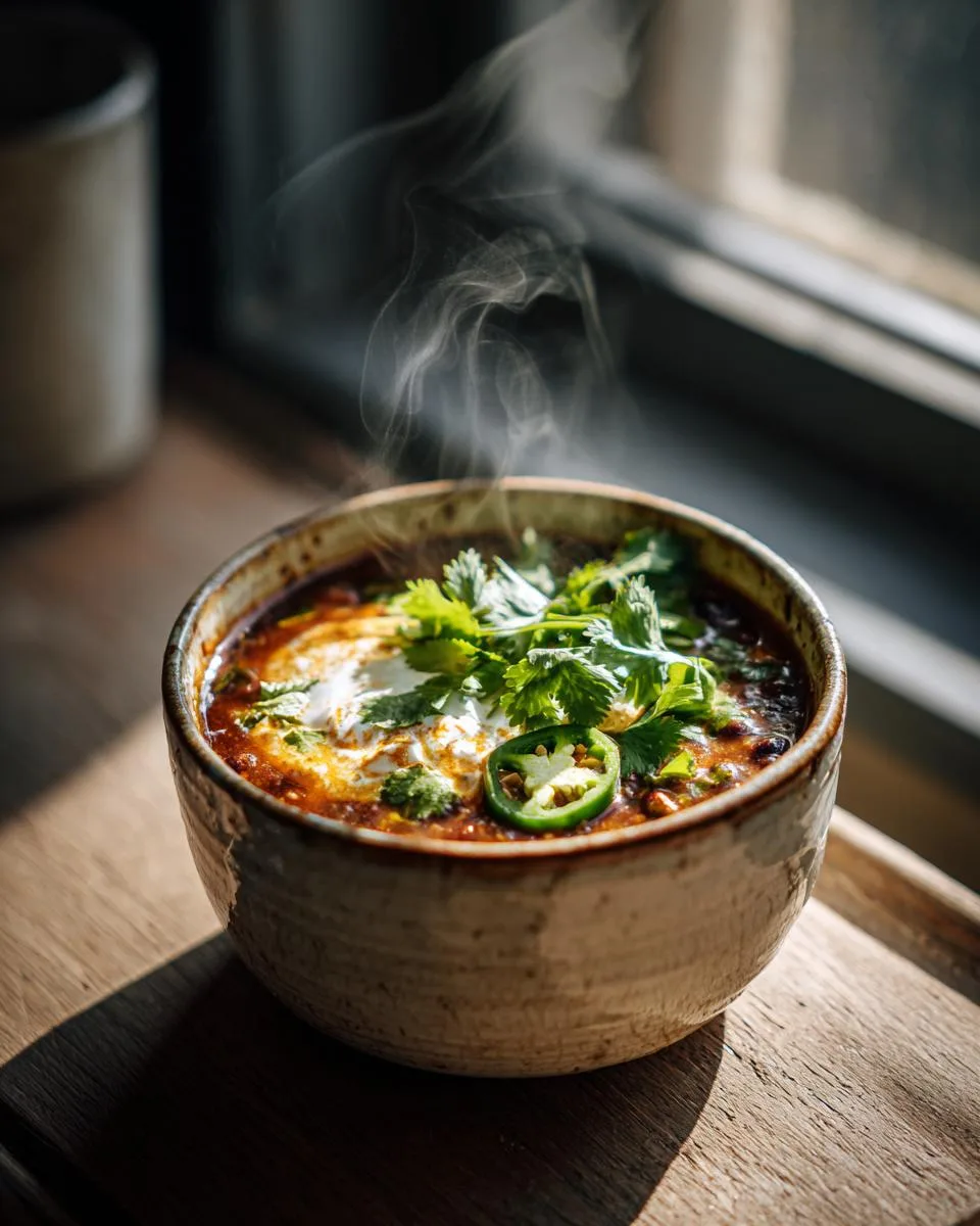 Spicy Black Bean Soup - detail 2