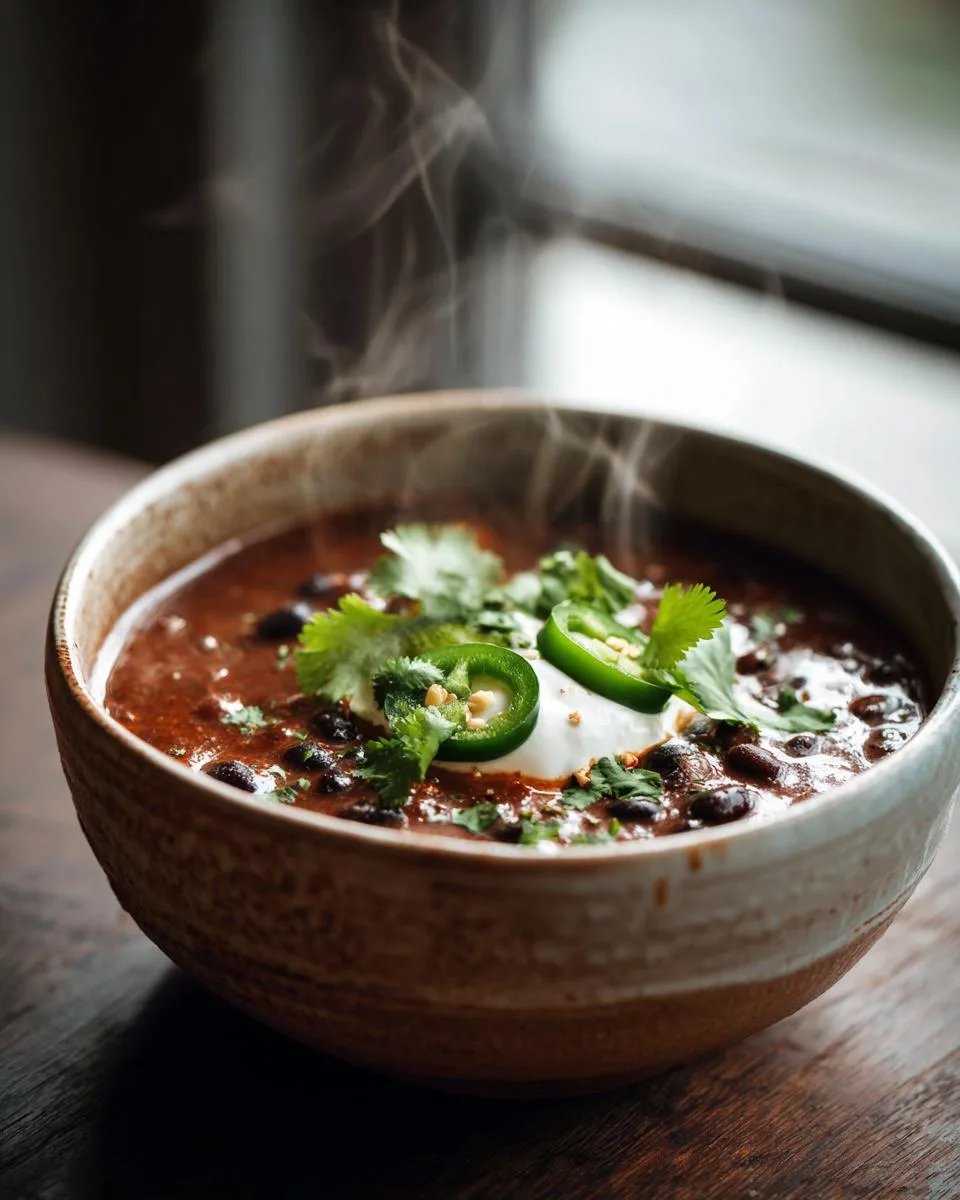 Spicy Black Bean Soup - detail 3