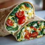 Spinach Feta Egg Breakfast Wraps
