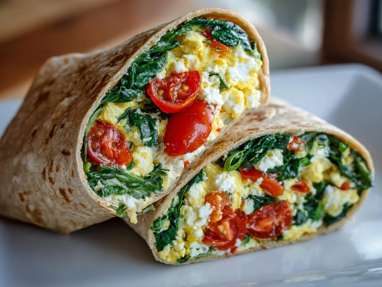 5-Minute Spinach Feta Egg Breakfast Wraps That Wow Every Time