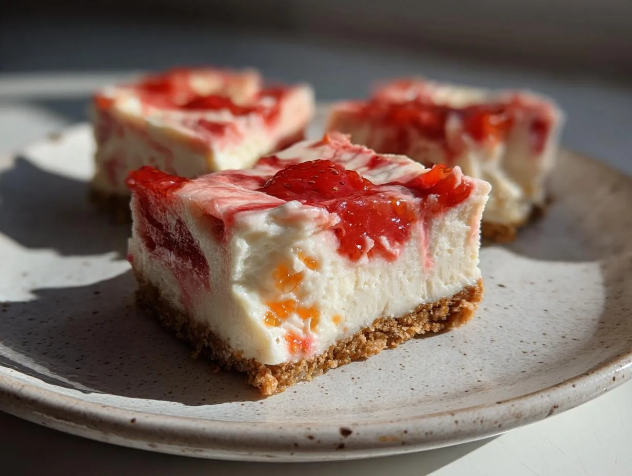 5 Irresistible Strawberry Rhubarb Cheesecake Bars Recipe