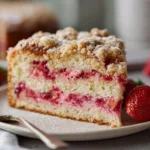 Strawberry Rhubarb Coffee Cake Recipe