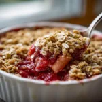 Strawberry Rhubarb Oat Crisp
