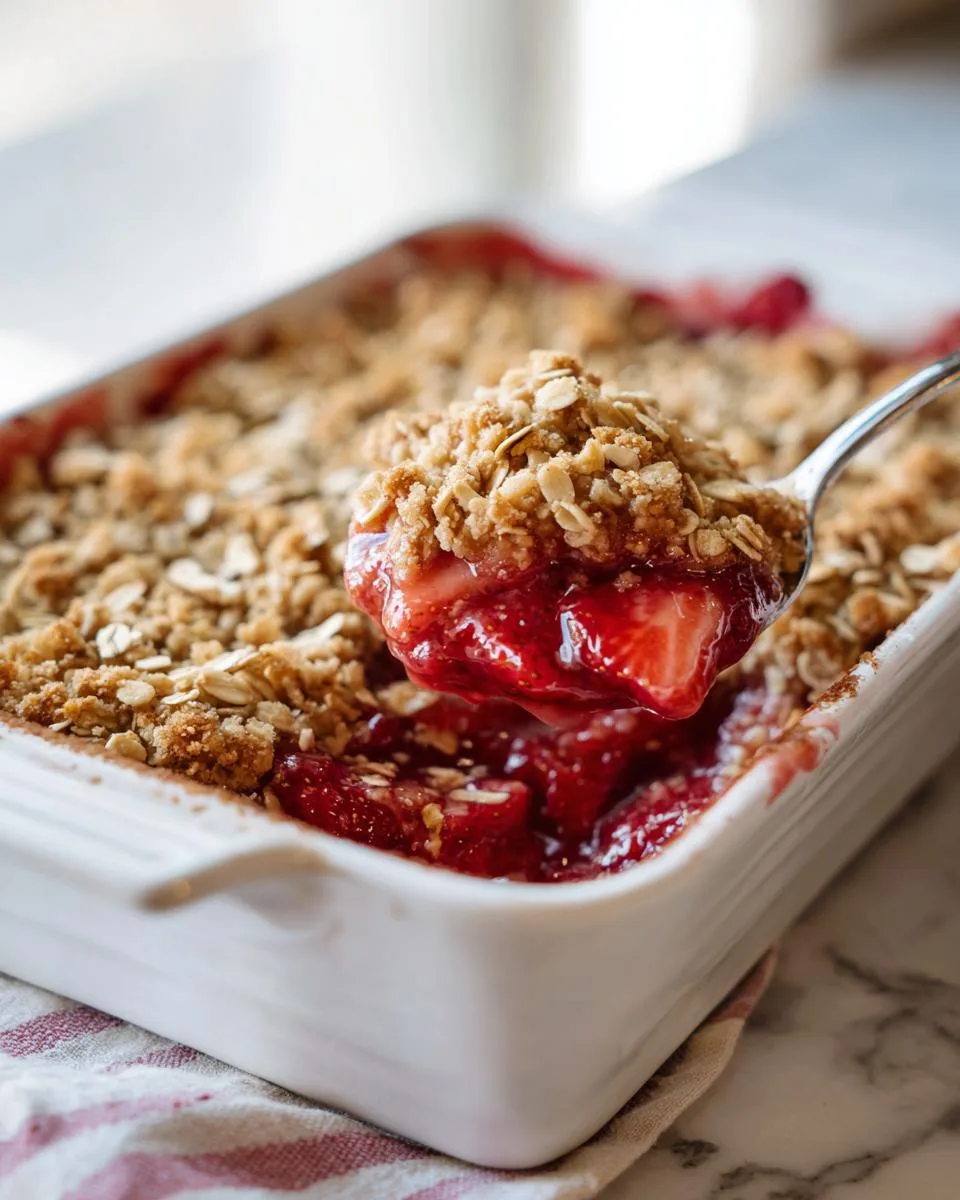 Strawberry Rhubarb Oat Crisp - detail 4