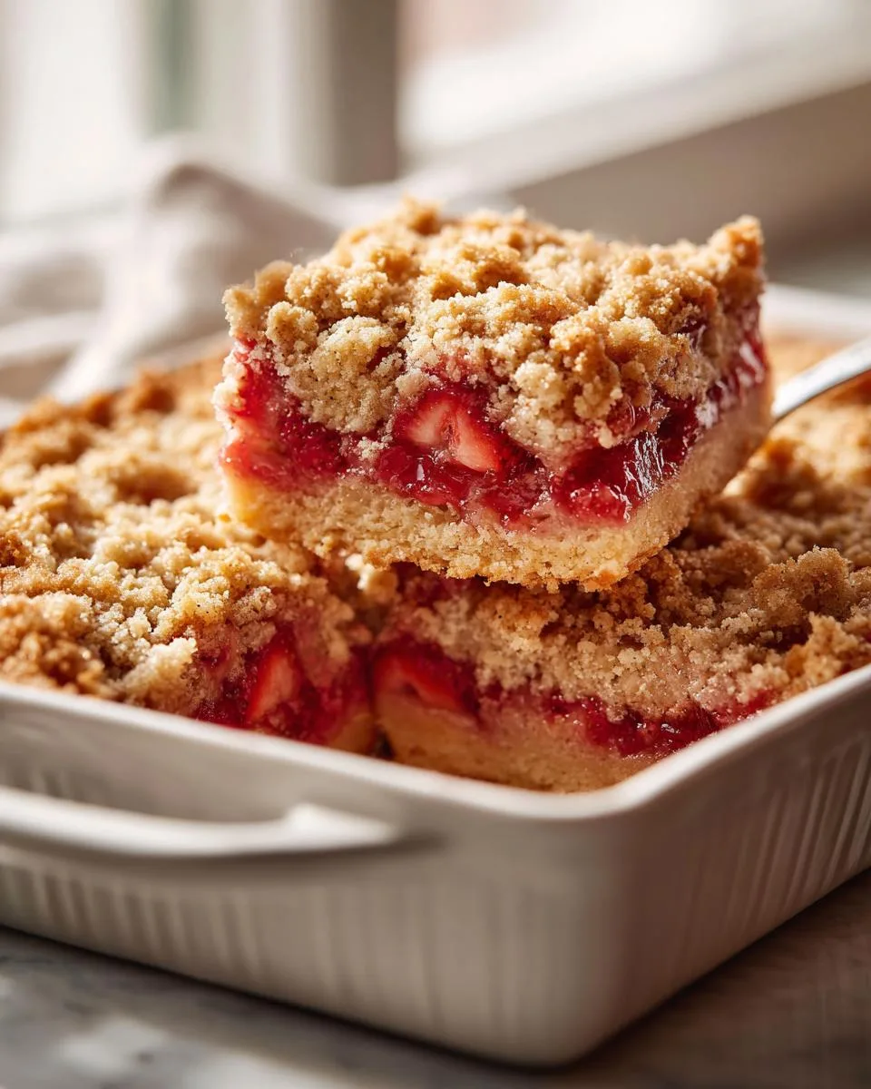 Strawberry Rhubarb Streusel Coffee Cake - detail 4