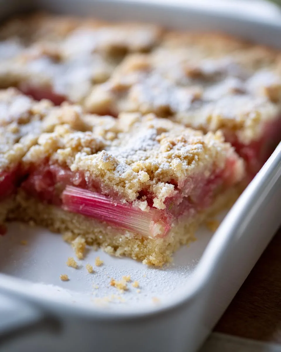 Sweet Rhubarb Shortbread Bars Recipe - detail 3