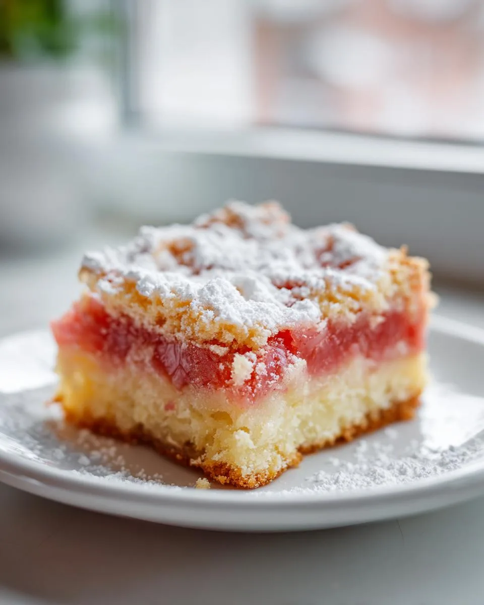Tangy Rhubarb Bars Recipe - detail 2