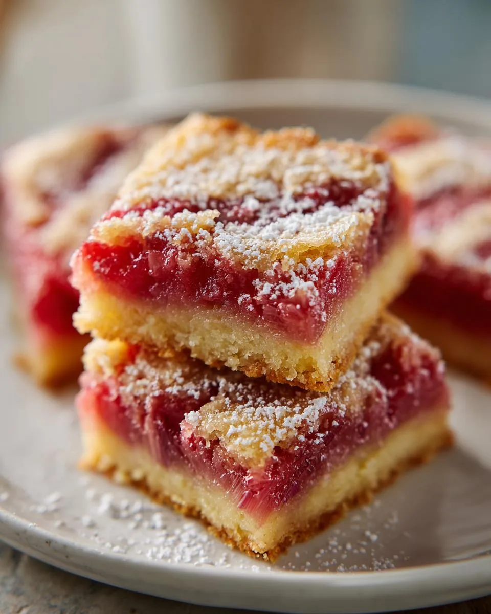 Tangy Rhubarb Bars Recipe - detail 3
