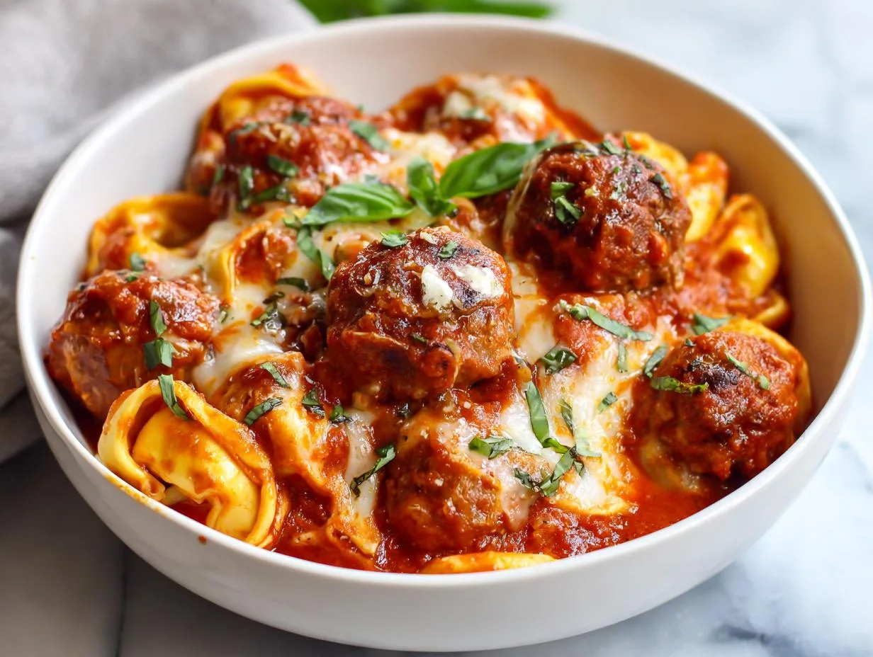 Amazing 4-Hour Tortellini Meatballs Slow Cooker Recipe