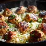 Turkey Meatball Rice Skillet