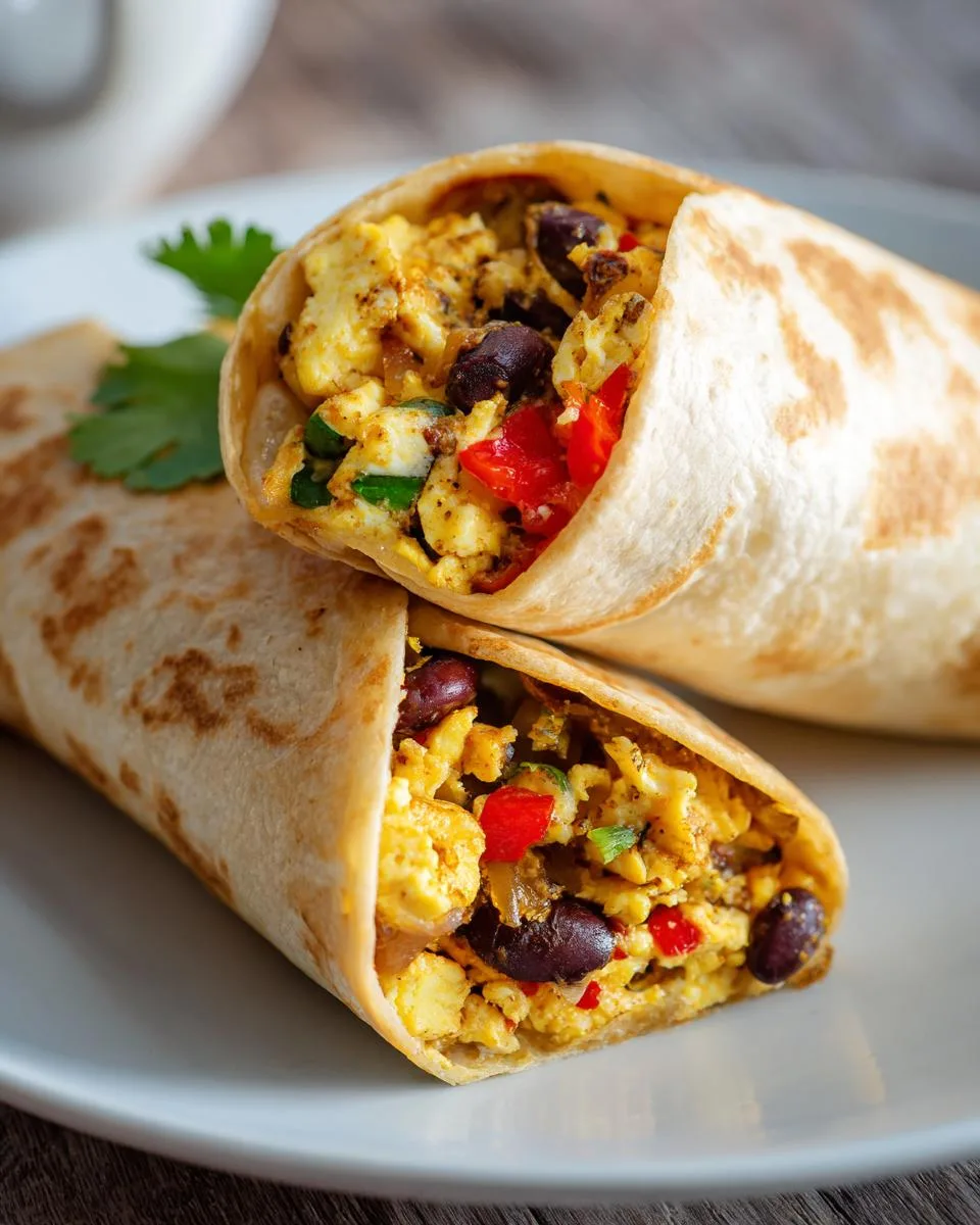 Veggie Egg Breakfast Burritos - detail 2