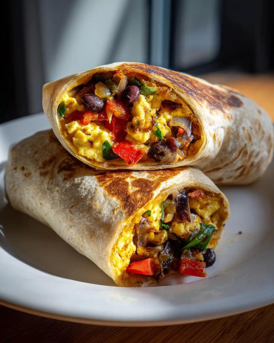 Veggie Egg Breakfast Burritos - detail 3
