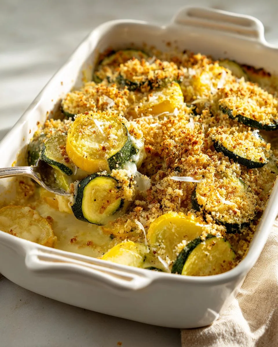 Yellow Squash and Zucchini Casserole - detail 2