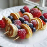 4th July Berry Pancake Skewers