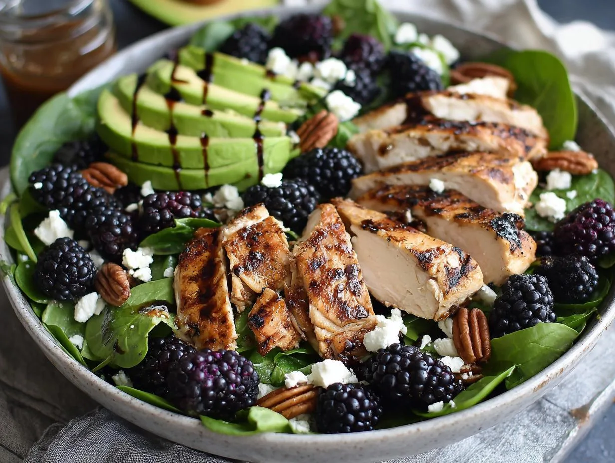 Juicy Balsamic Berry Chicken Salad Bowl in Just 30 Minutes