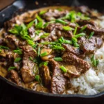 Beef Stroganoff Rice Skillet