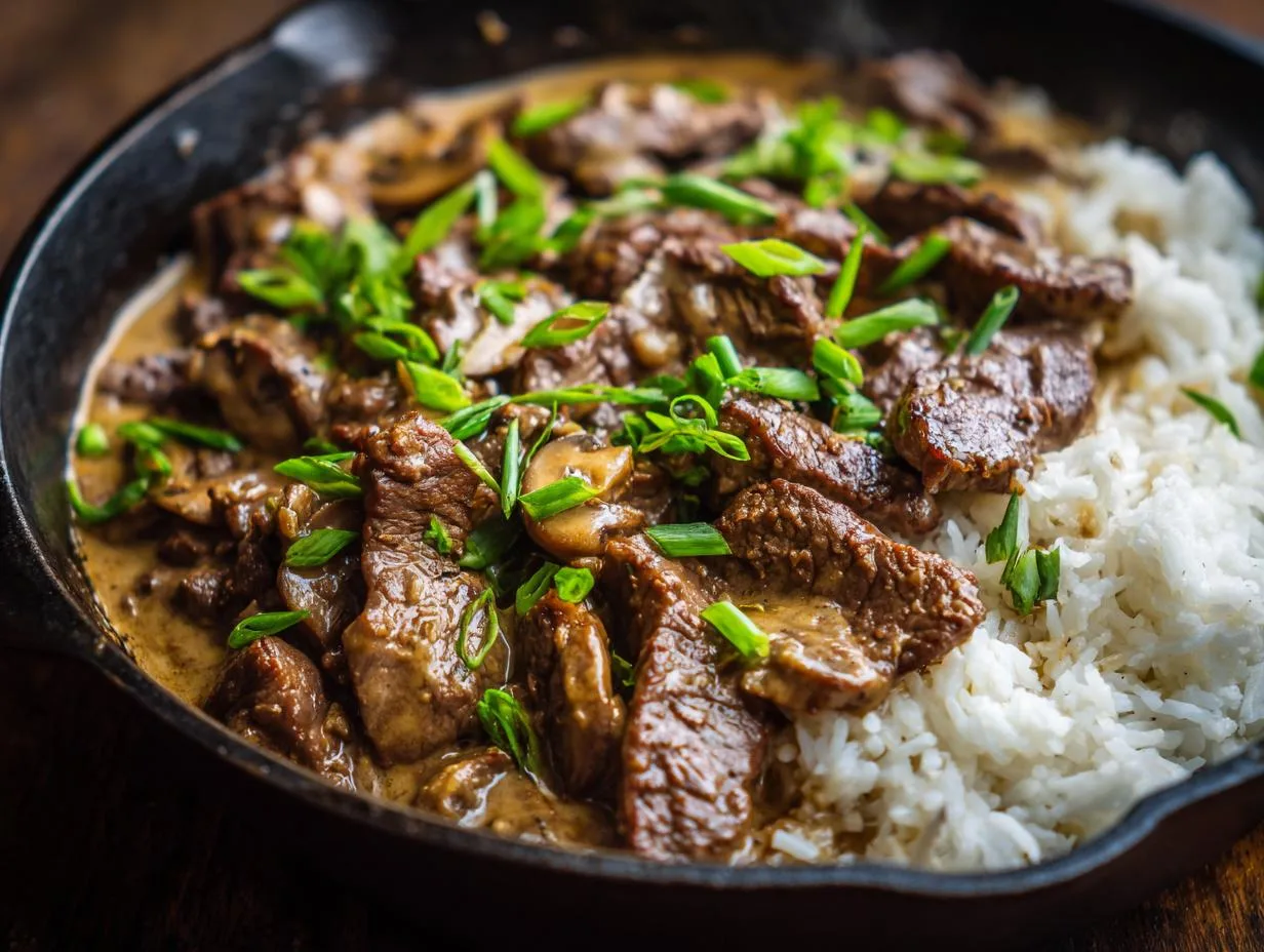 Irresistible Beef Stroganoff Rice Skillet Recipe in Just 1 Hour
