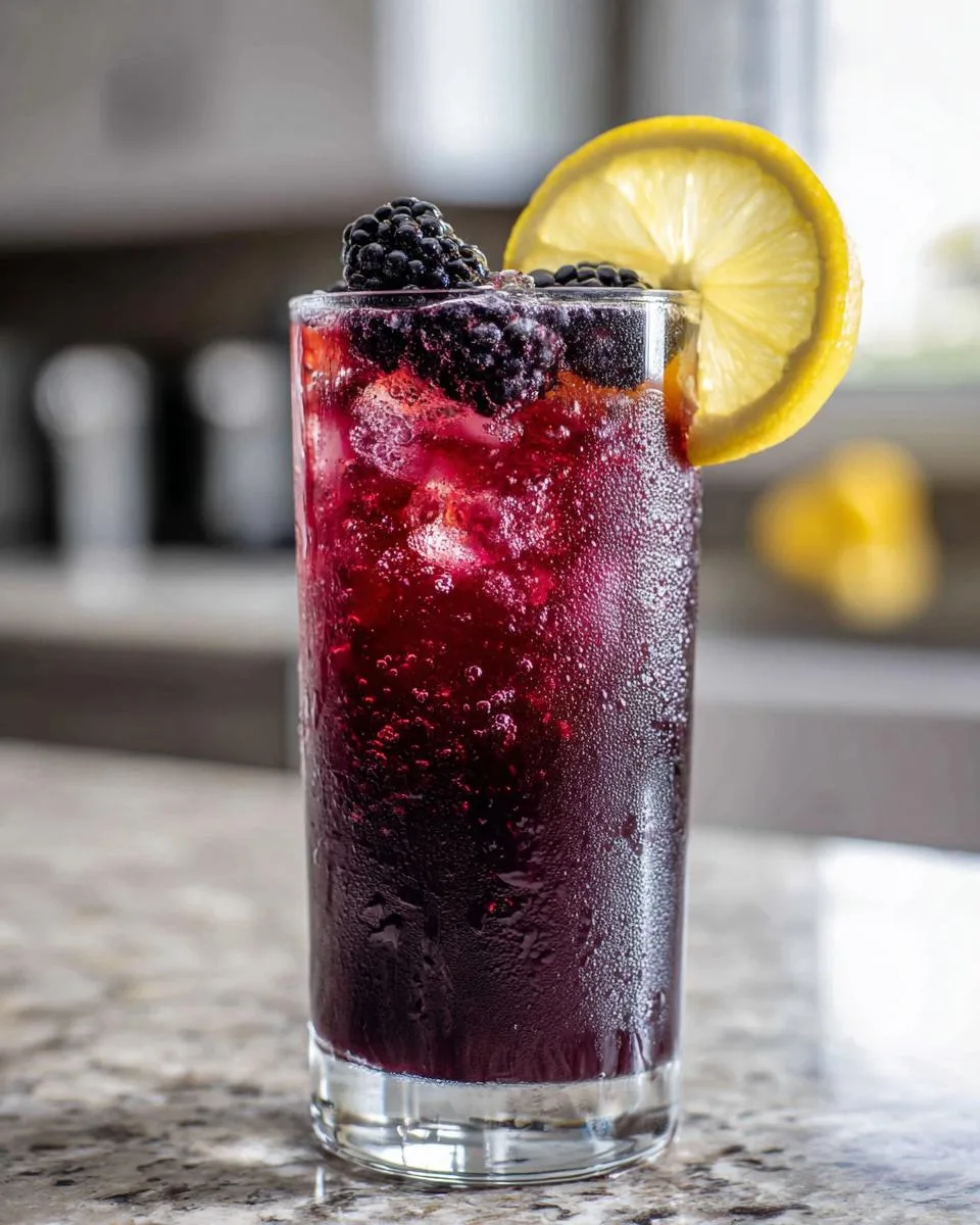 Black Raspberry Lemonade Mocktail - detail 1