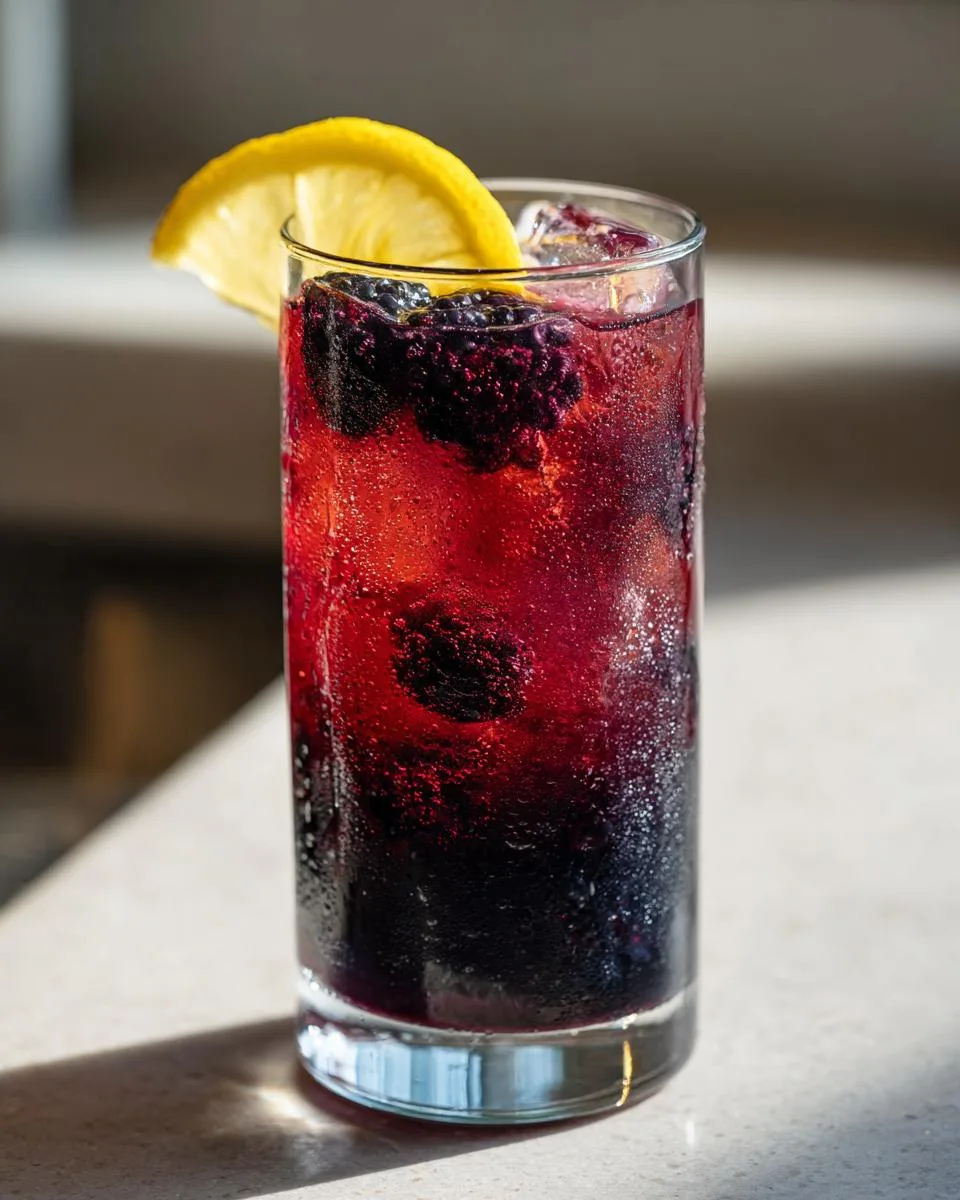 Black Raspberry Lemonade Mocktail - detail 2