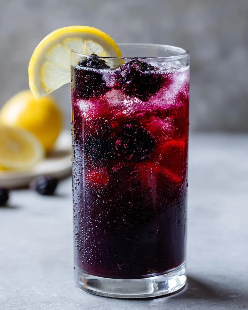 Black Raspberry Lemonade Mocktail - detail 3