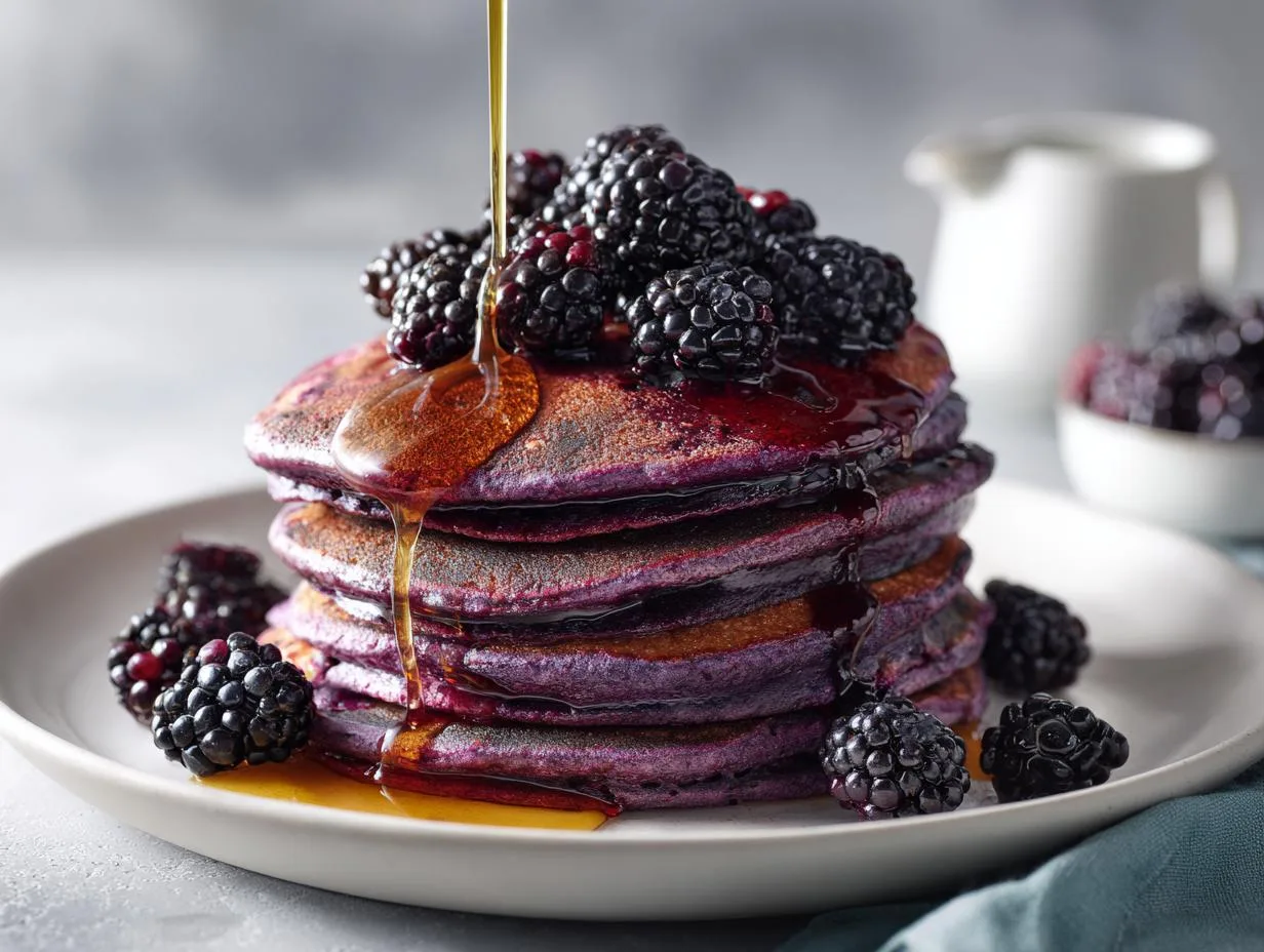 Amazing Fluffy Black Raspberry Pancakes Your Family Will Devour in 5 Minutes