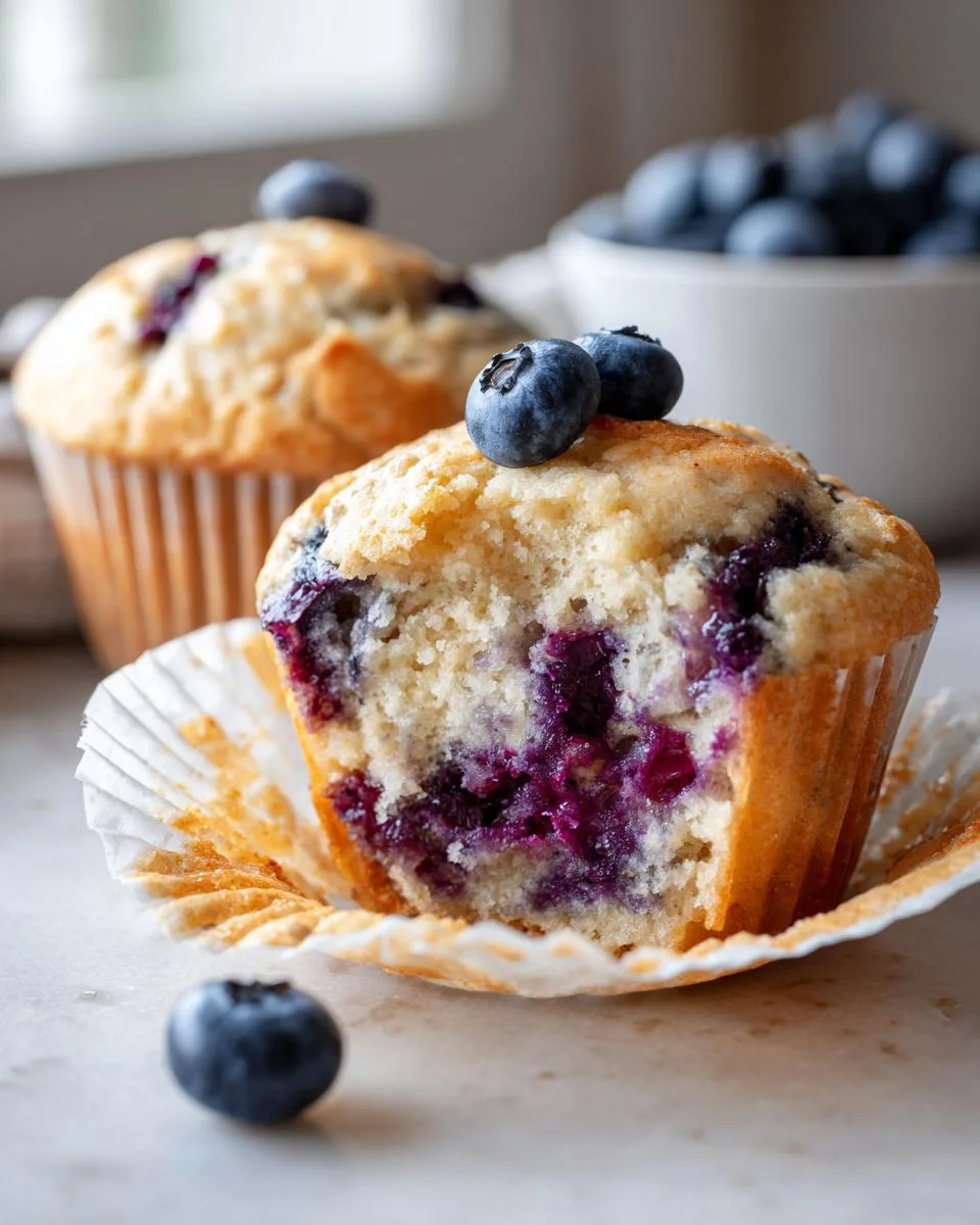 Blueberry Cottage Cheese Muffins - detail 1