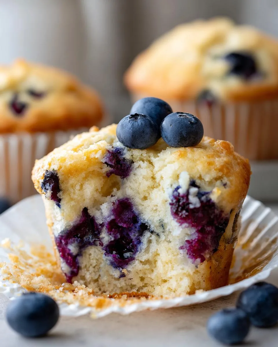 Blueberry Cottage Cheese Muffins - detail 2