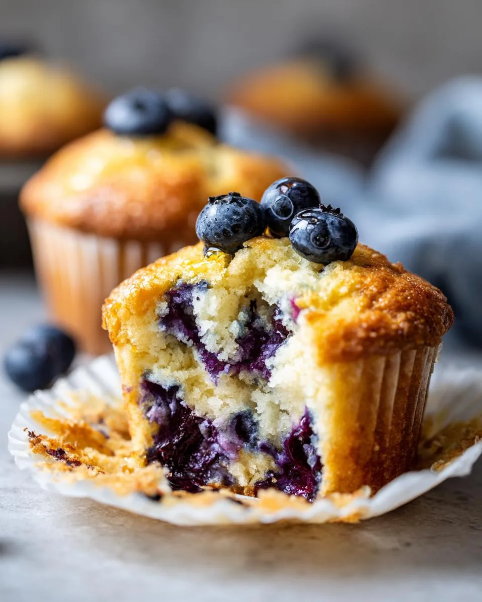 Blueberry Cottage Cheese Muffins - detail 3