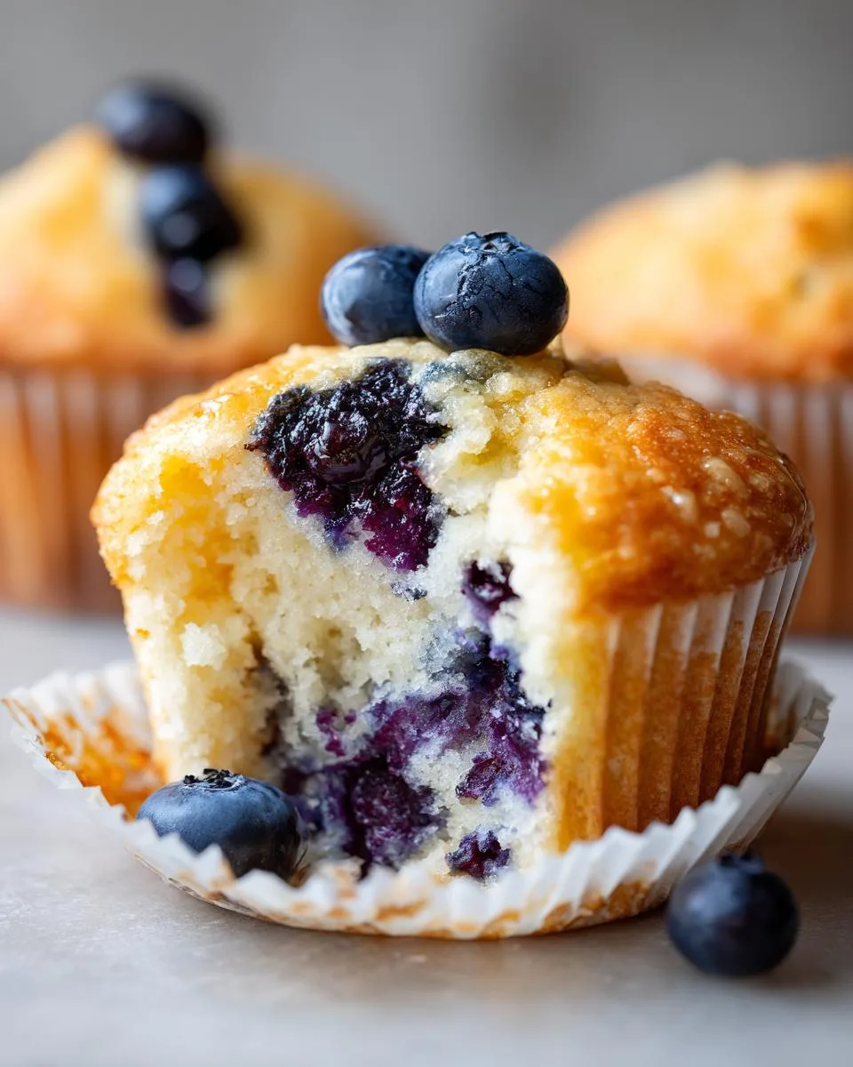 Blueberry Cottage Cheese Muffins - detail 4