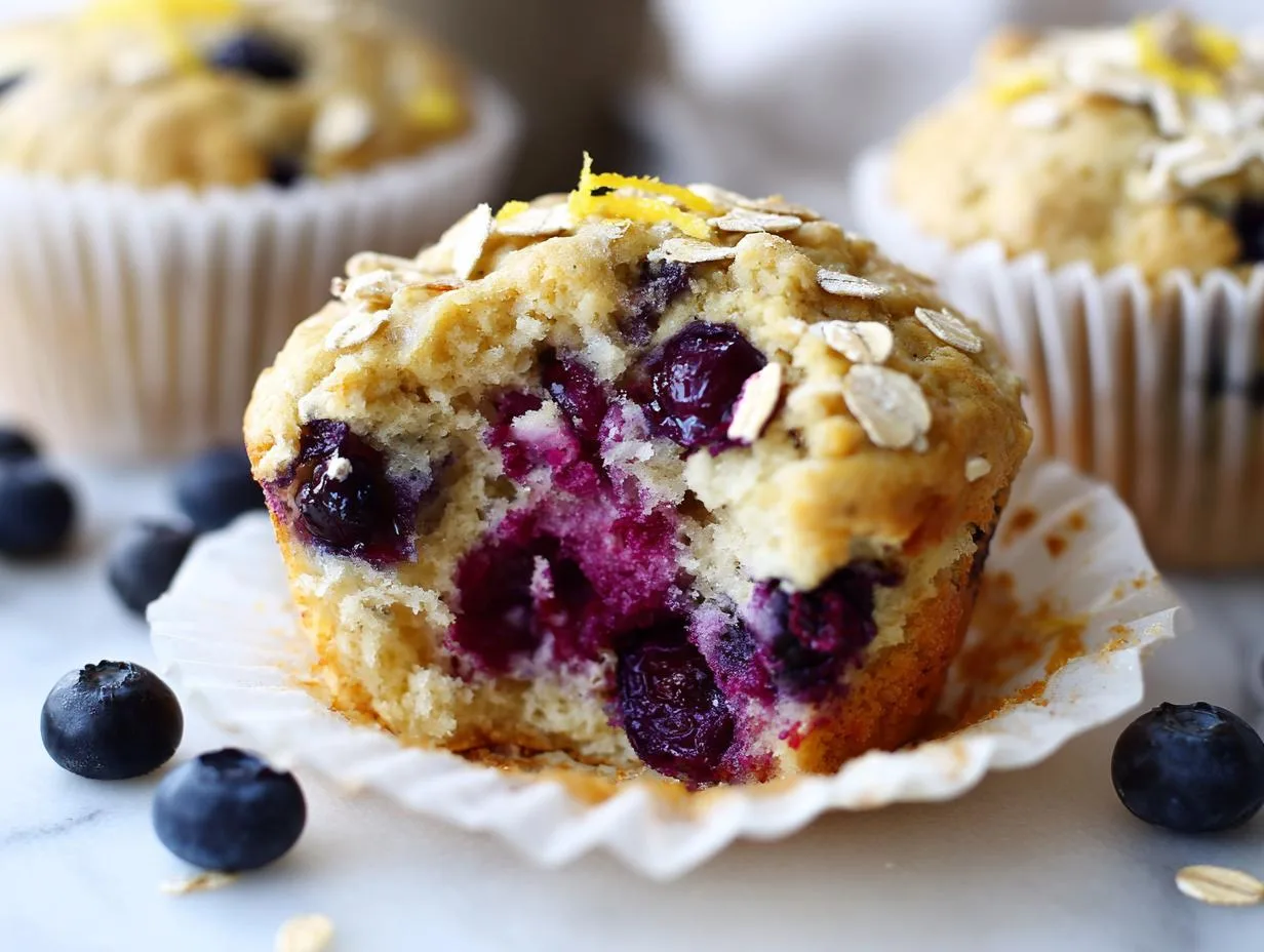 Irresistible Blueberry Lemon Oat Muffins in 20 Minutes