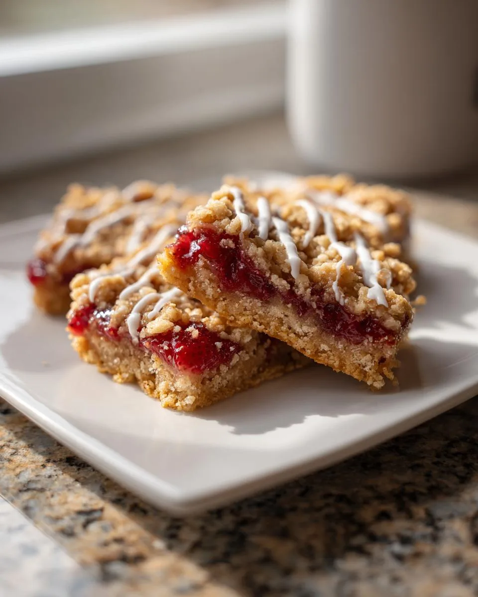Buttery Strawberry Rhubarb Bars - detail 2