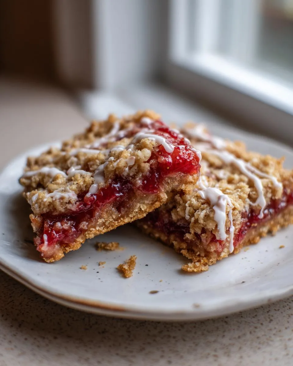 Buttery Strawberry Rhubarb Bars - detail 3